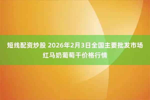 短线配资炒股 2026年2月3日全国主要批发市场红马奶葡萄干价格行情